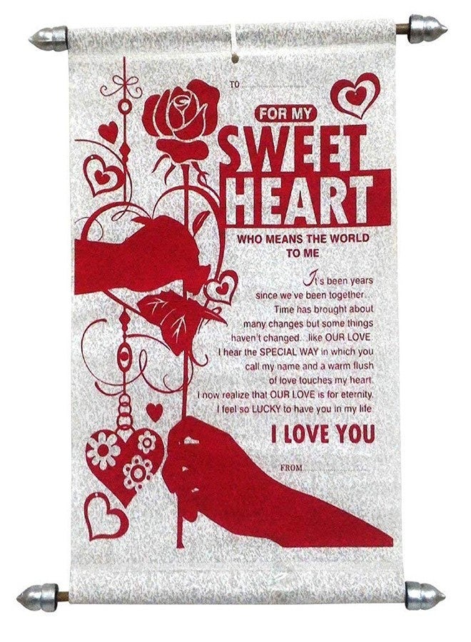 Saugat Traders Love Scroll Card for Lover Valentine Day Birthday Gift for Girlfriend - Boyfriend - Husband - Wife-Fiancee- Red-30 CM - Image 5